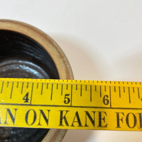 Handcrafted Beaumont Pottery from Maine Crock Blue & Beige Glaze - Picture 7 of 7